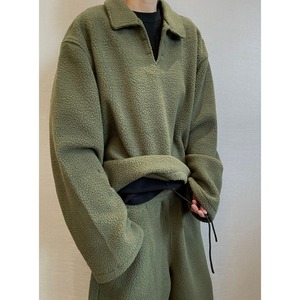 アーミーグリーンボアトップス（別売りでセットアップのパンツあり）　1045