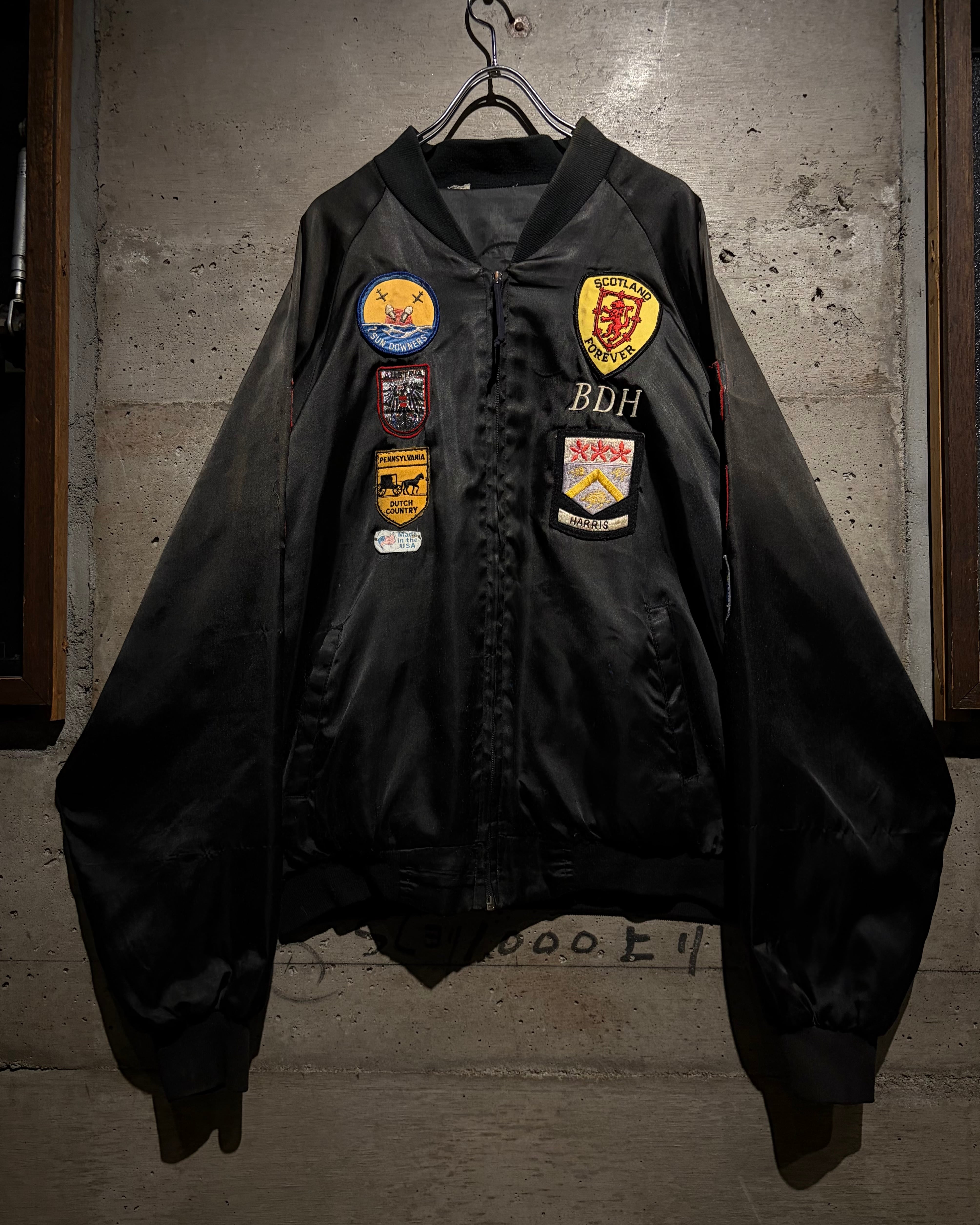 Caka】80's Wappen Custom Vintage Satin Jacket | Caka(カカ）下北沢