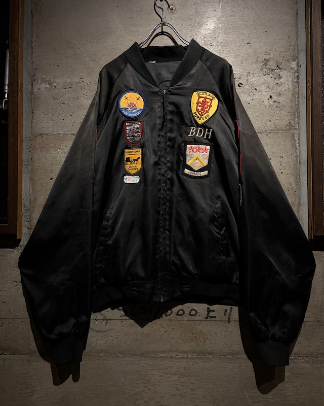 【Caka】80's Wappen Custom Vintage Satin Jacket