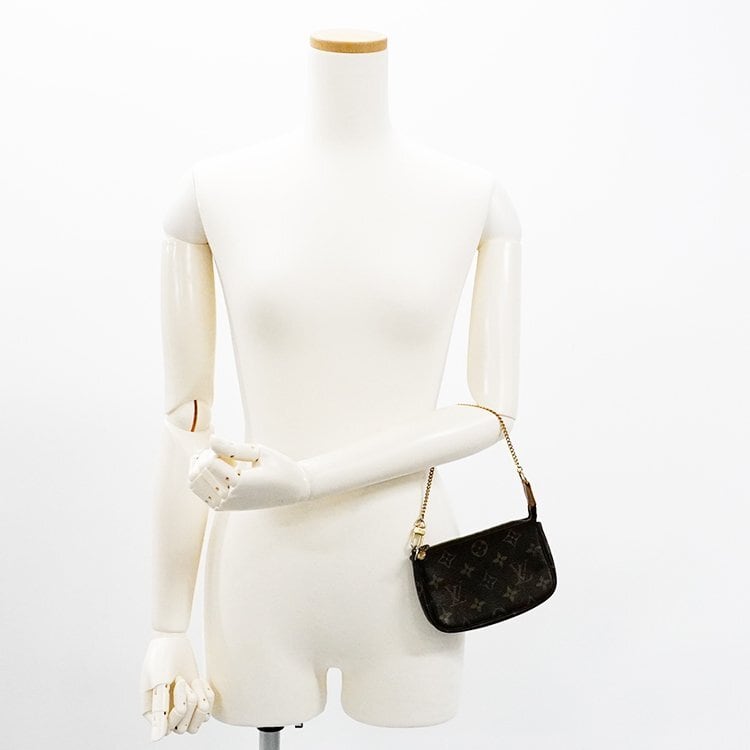 並品】LOUIS VUITTON モノグラムミニポシェットアクセソワール