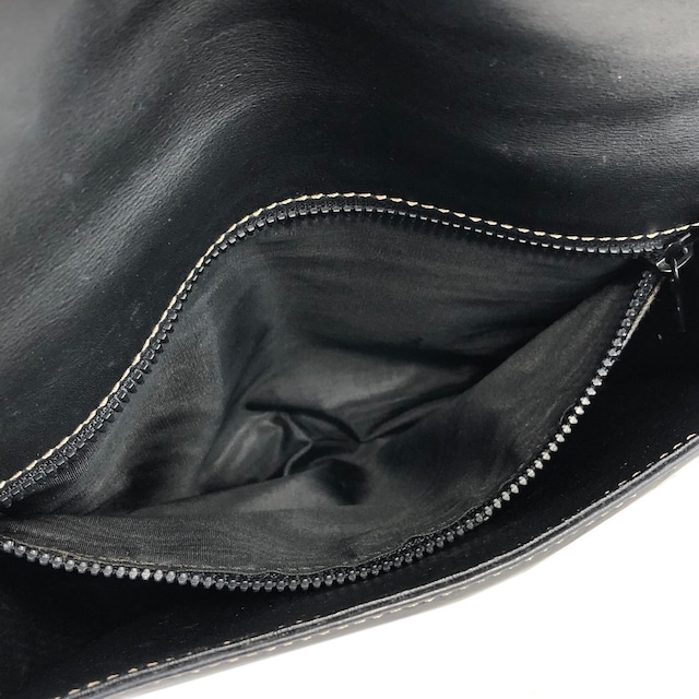 CELINE セリーヌ ブラゾン型押し レザー フラップ ショルダーバッグ ブラック vintage ヴィンテージ オールド rifubn