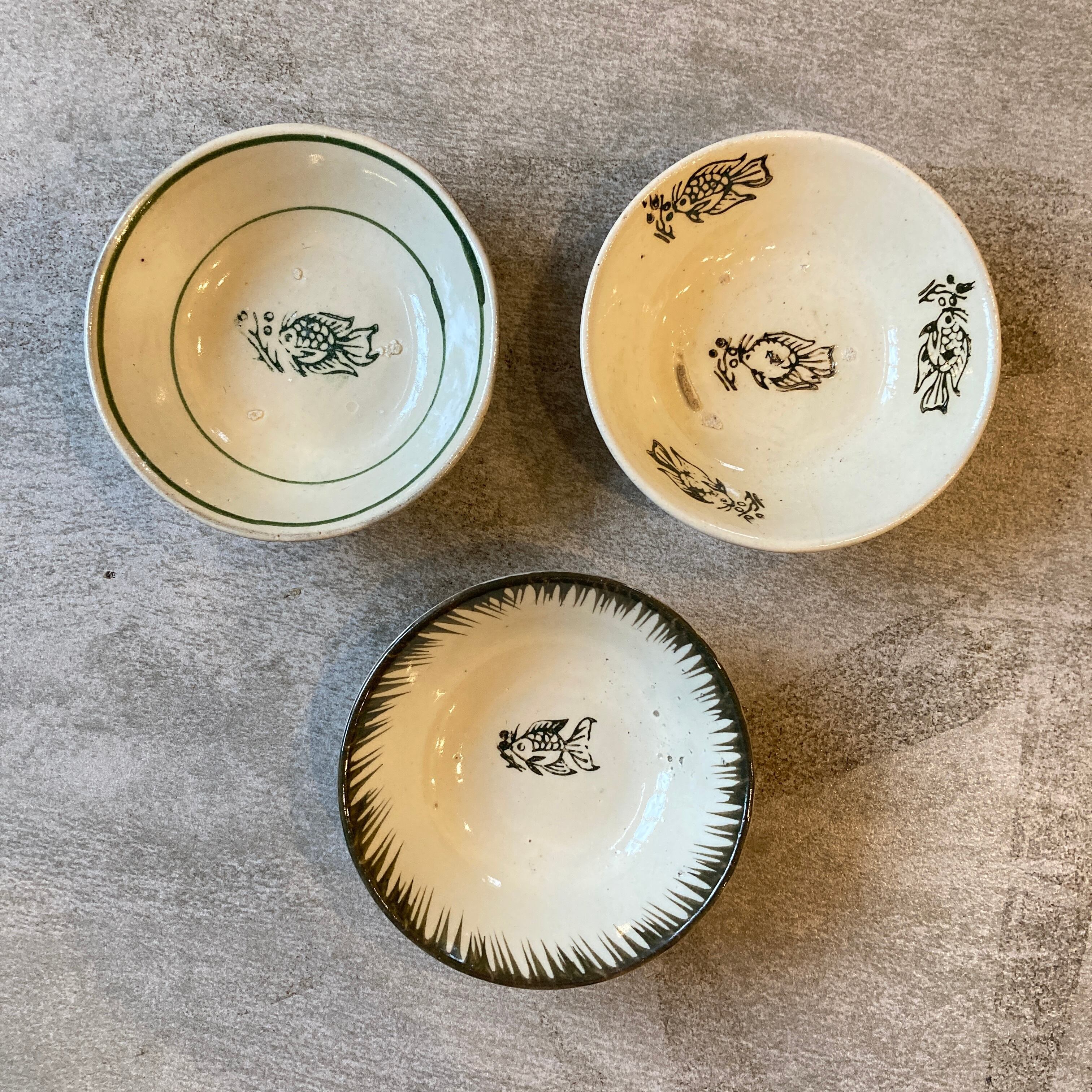 P307】 3枚セット ベトナム 幻の陶器 ソンベ焼き ソンベ song be