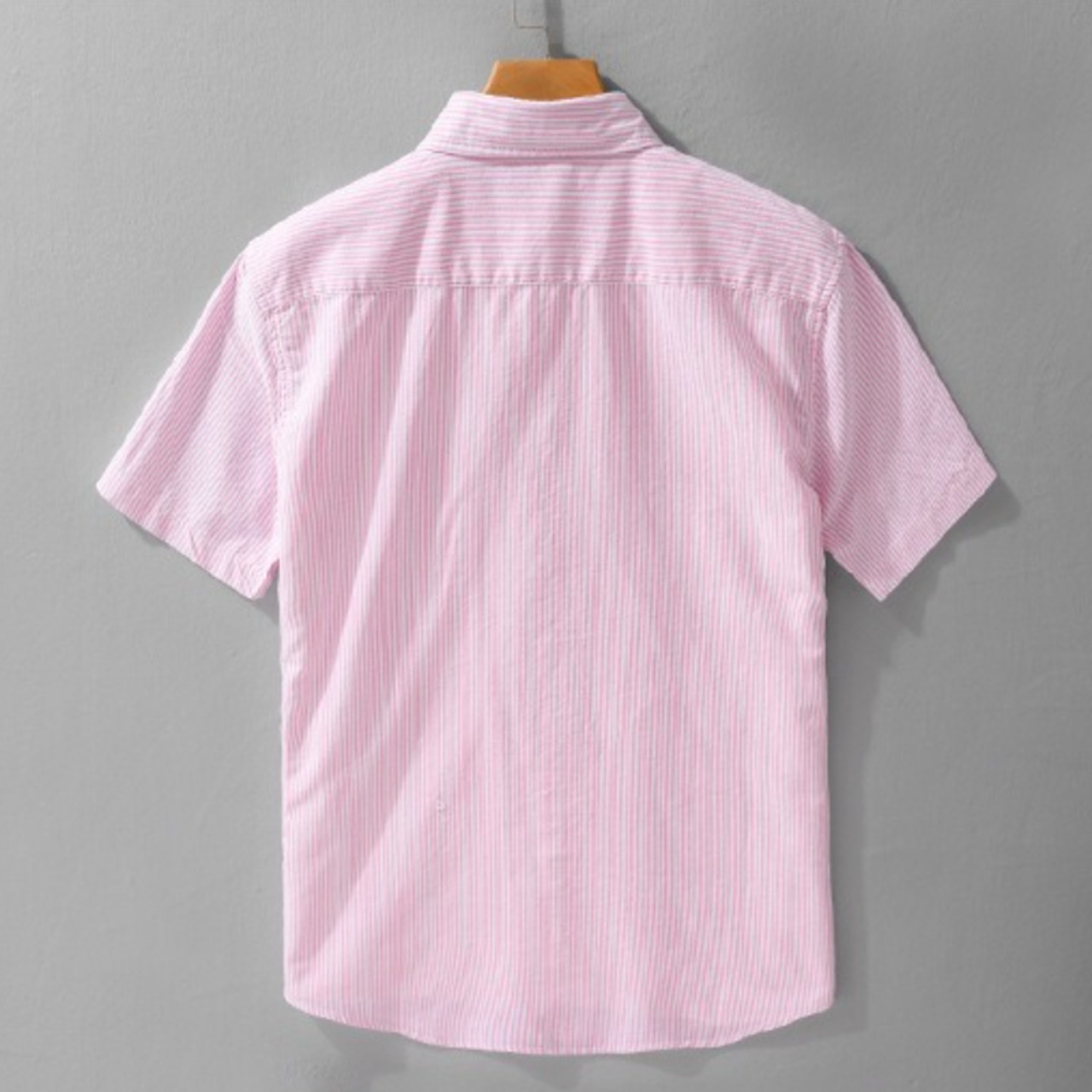 【M-3XL】Fine Stripe Short Sleeve Shirt / ファイン ストライプ 半袖 シャツ
