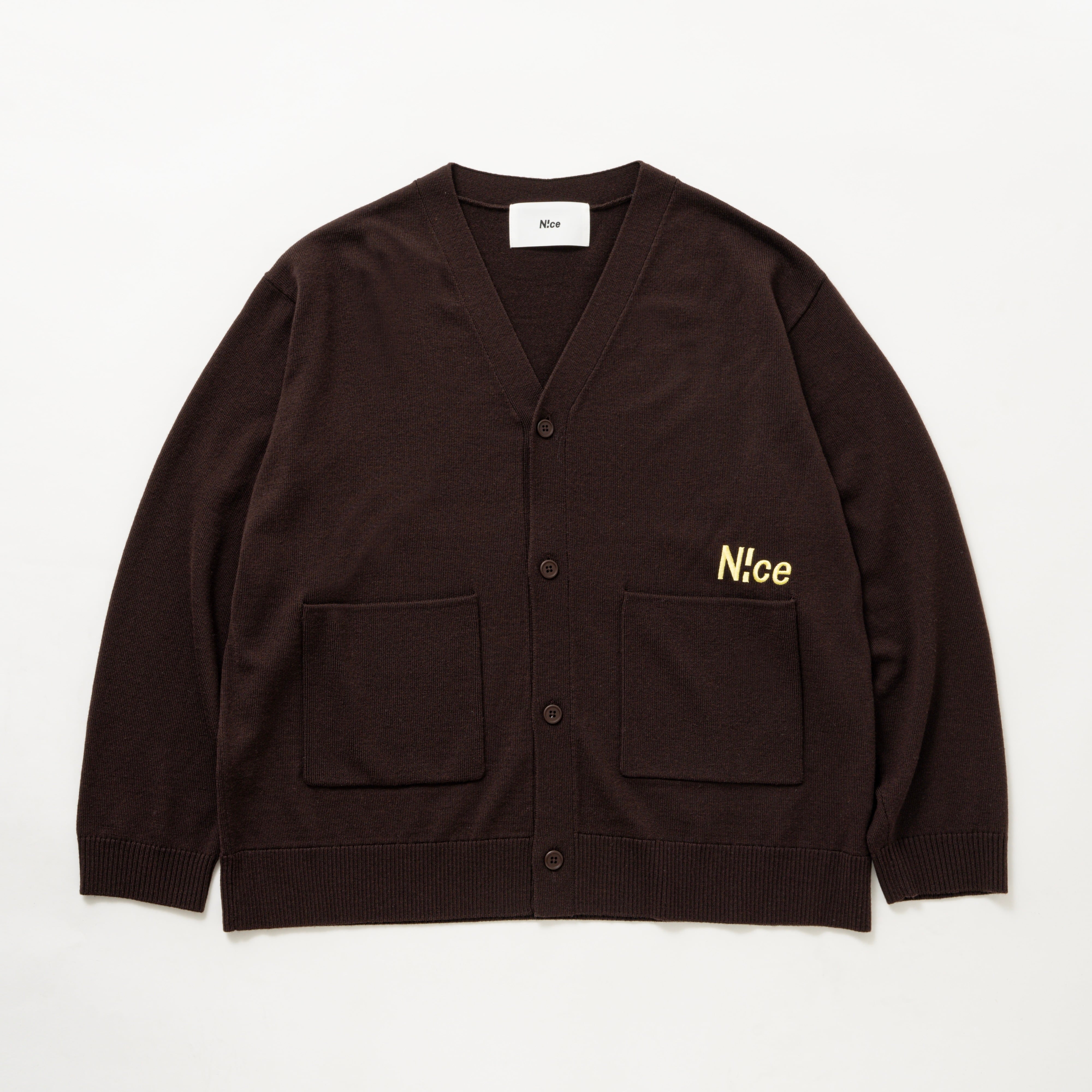N!ce knit cardigan(BROWN)