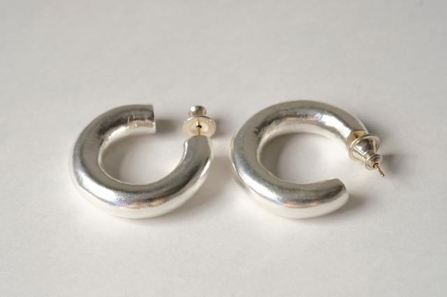 ［P-127］カレンフープ　silverピアス