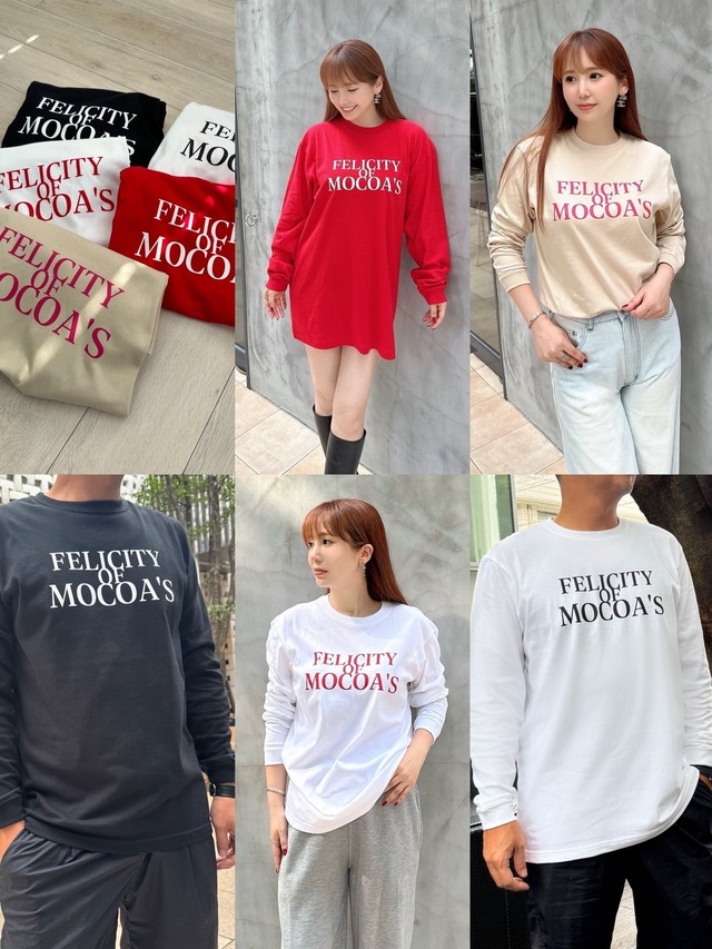 再入荷！FELICITY MOCOA'SロンT ￥6,300+tax