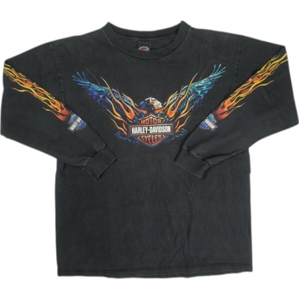 HARLEY-DAVIDSON FLAME EAGLE ロンT Size【L】 VINTAGE ヴィンテージ Harley Davidson ハーレー