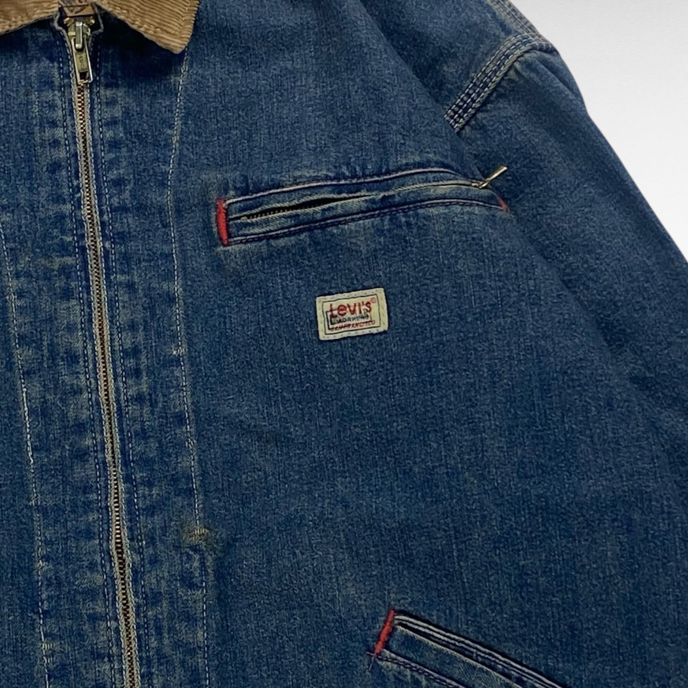 90's】 リーバイス USA製 デトロイトタイプ デニムジャケット 短丈 襟