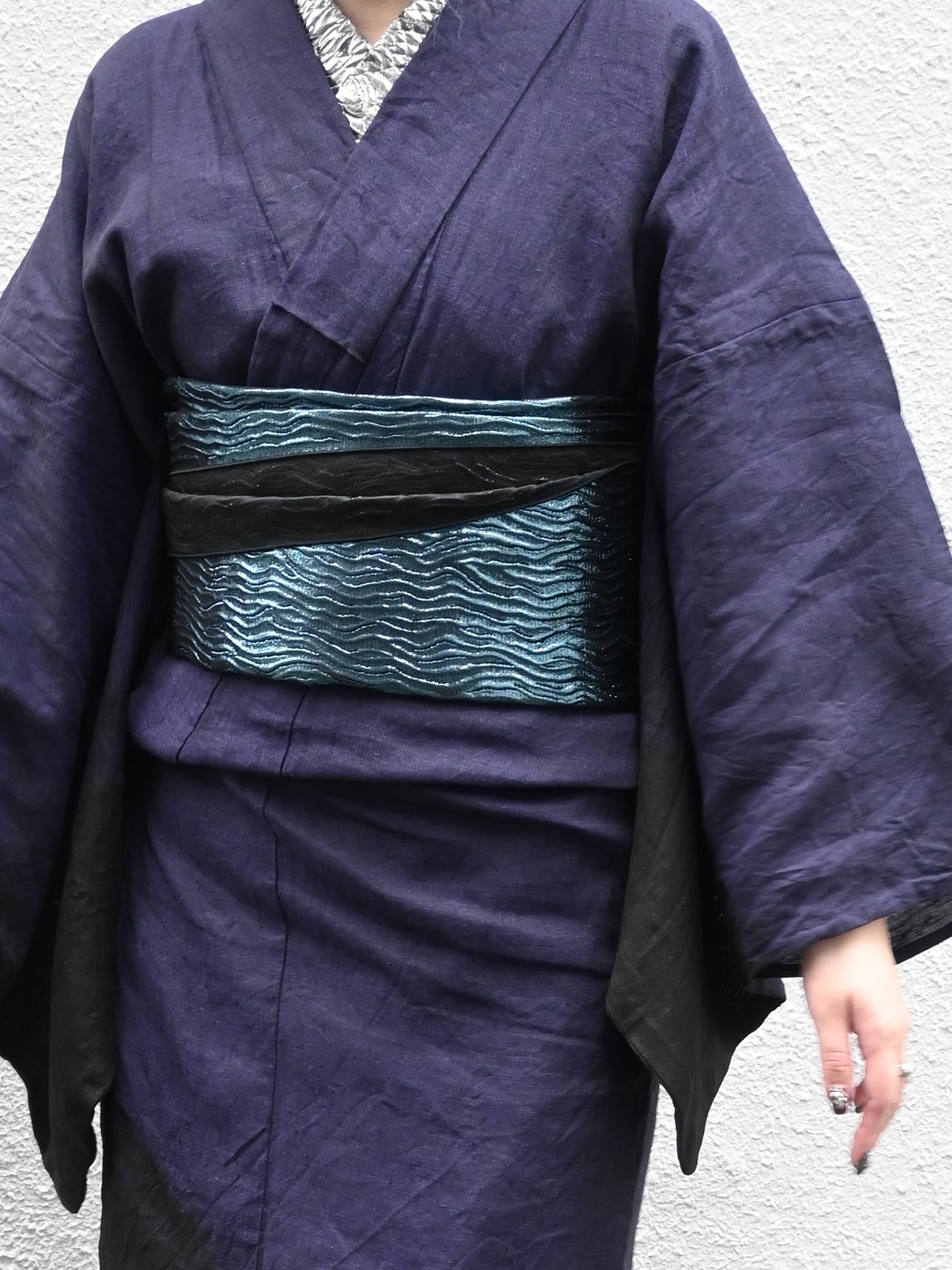Rumi Rockシワ兵児帯 ミントブルー [E1306] | Rumi Rock Store