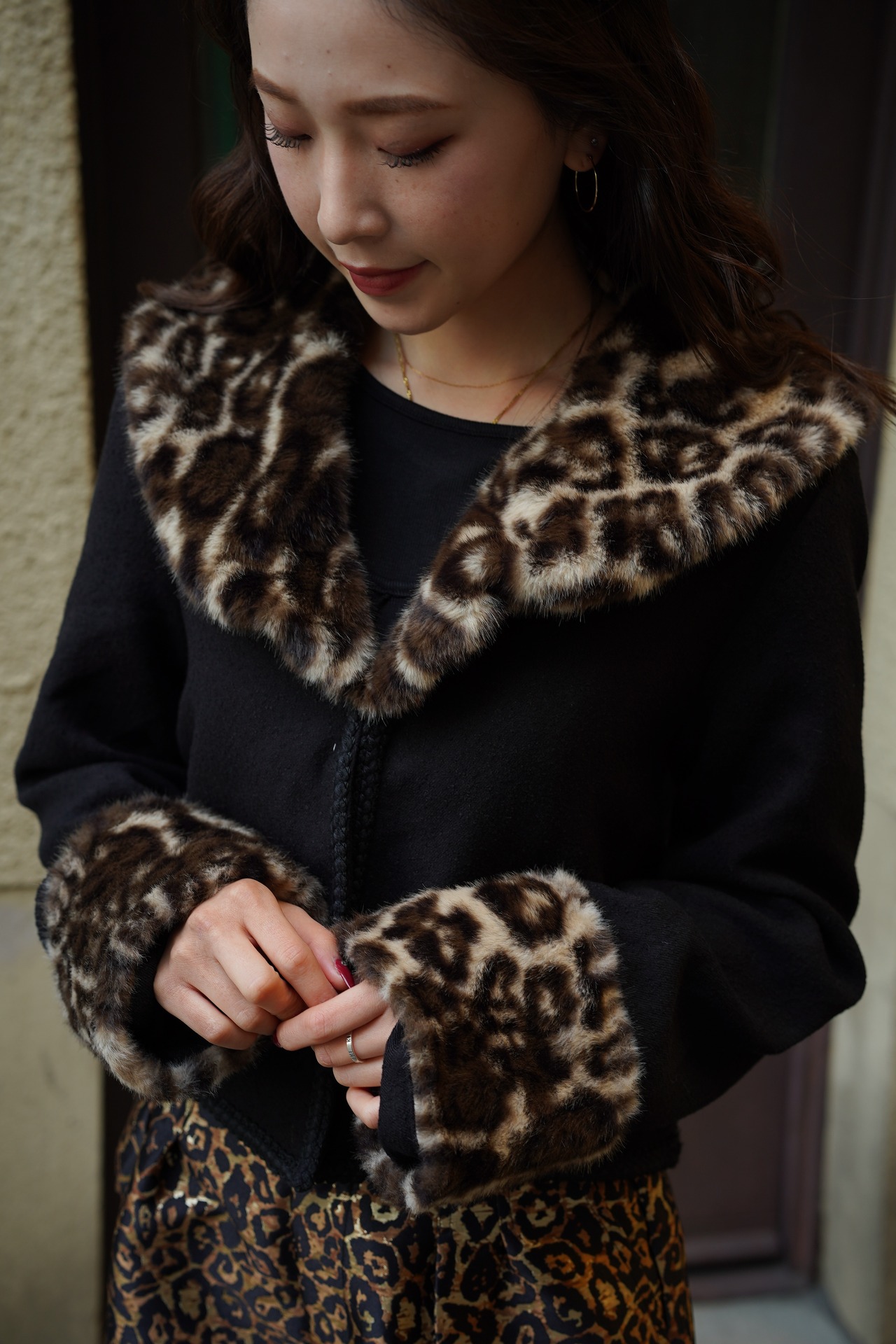 VELMA FAUX FUR CARDIGAN