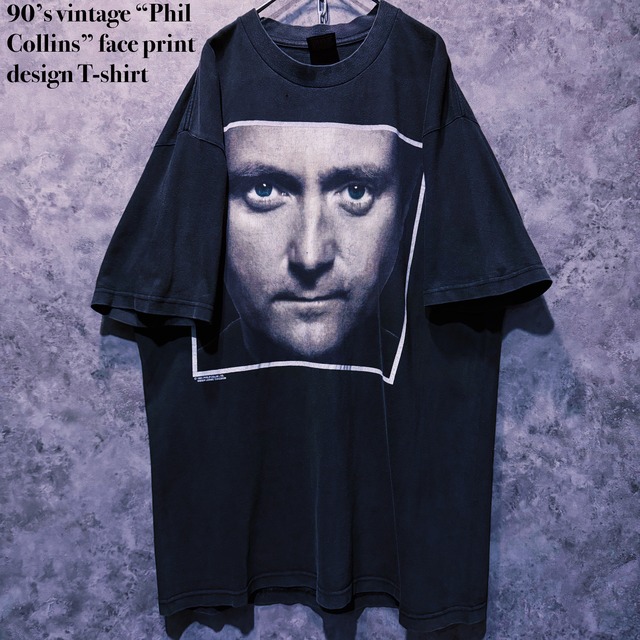 【doppio】90’s vintage “Phil Collins” face print design T-shirt