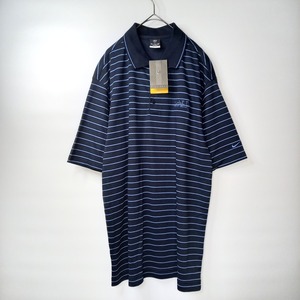 ナイキ　ポロシャツ　半袖　刺繍ロゴ　ボーダー　スポーツ　ゴルフ　新品　未使用