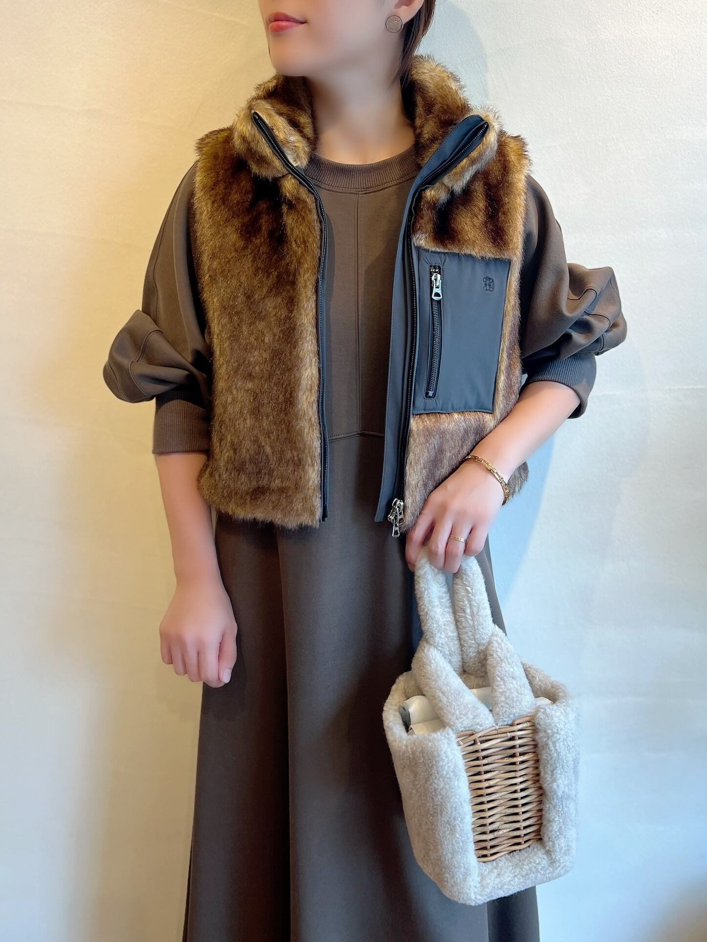 TICCA / ミンクファーベスト | anouk