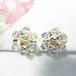 クリアガラスビーズのクラスターイヤリング  ヴィンテージアクセサリーのセール通販　11661E