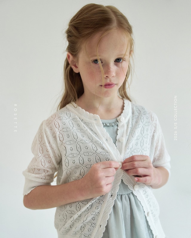 【取寄】rosette|jasmine cardigan|ジャスミンカーディガン|S-L|kids|26 summer 2nd
