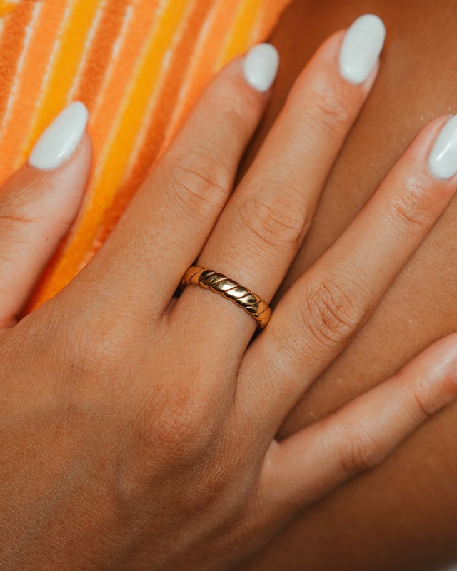 316L twist ring【GOLD】 #r142