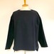 Basque 10oz French Boarder Boat Neck  Box Tee　Black