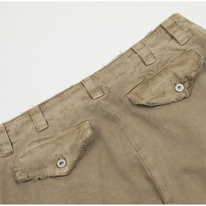 ウォッシュド＆ダメージ加工ヴィンテージ調ユニセックスワークパンツ　1198