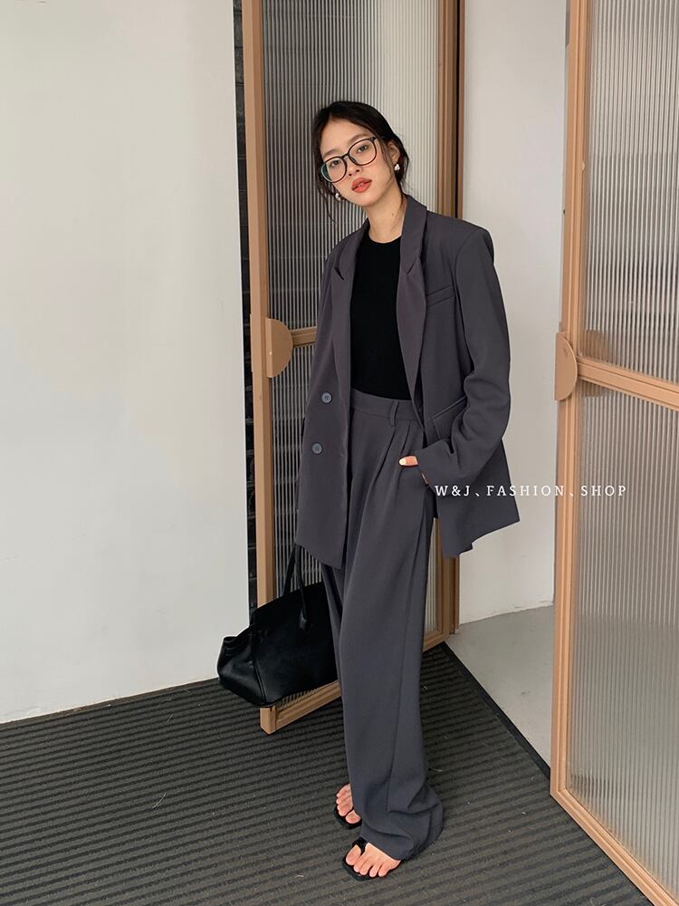 カラーカジュアルジャケット オータムルーズ 秋物 ビッグFスモールZ韓国45323418119