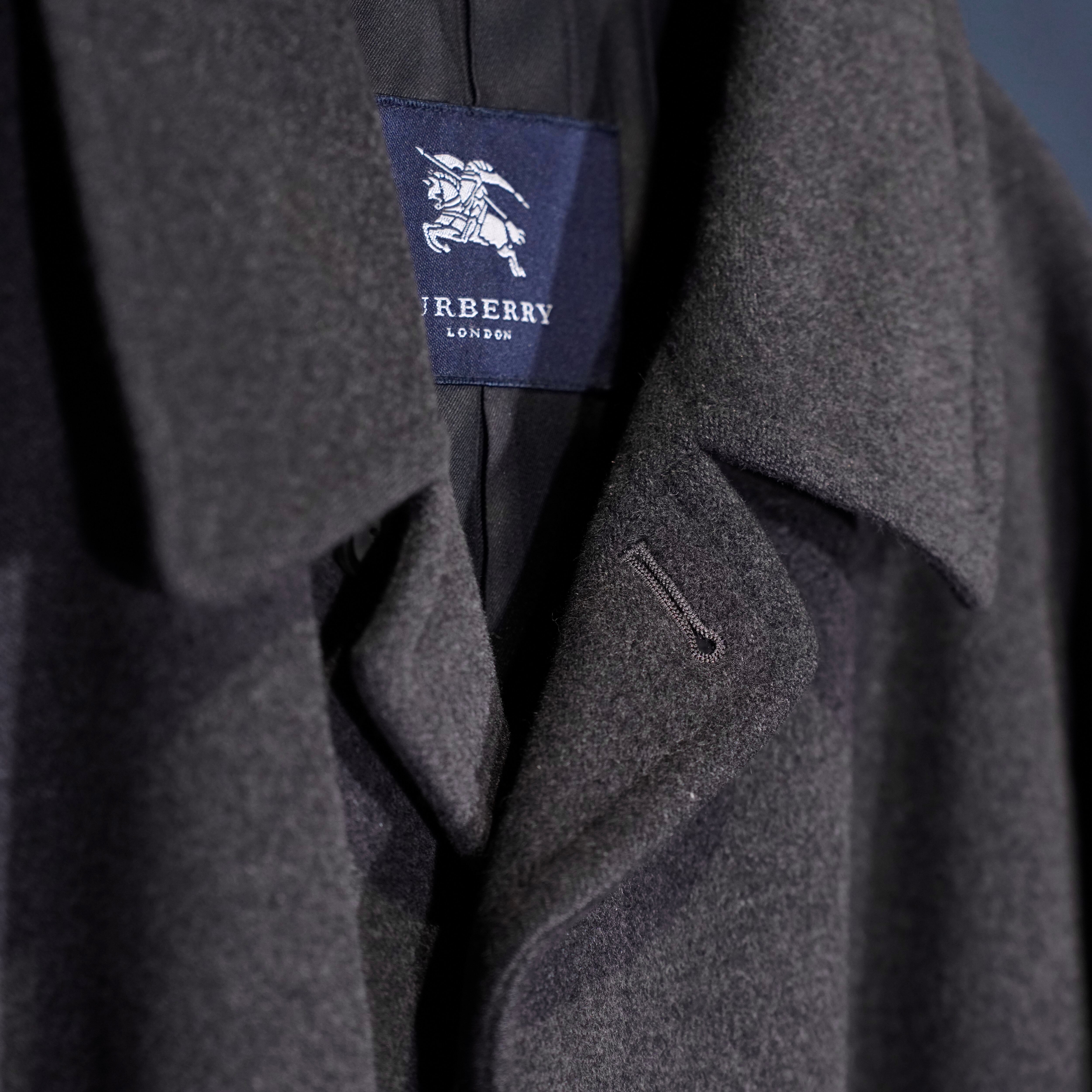 BURBERRY LONDON カシミヤアンゴラ ステンカラーコート M相当 BURBERRY LONDON カシミヤ アンゴラ メルトン ステンカラーコート 98