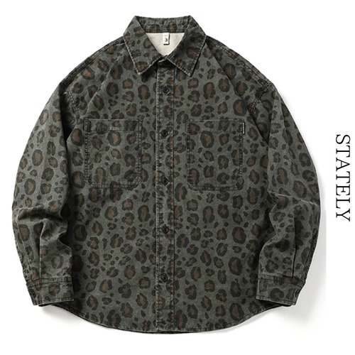 Vintage Leopard シャツジャケット_T145 画像