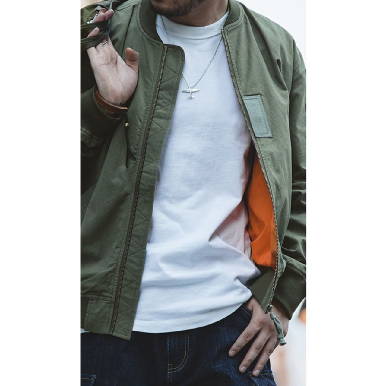 Stand Collar Zip-Up Jacket ◇2color H0128