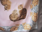 Made in Italy vintage cat motif scarf