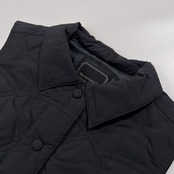 美品 Mademoiselle NON NON マドモアゼルノンノン キルティング ライト ダウンベスト サイズ 38 M /ブラック系/パパス/日本製