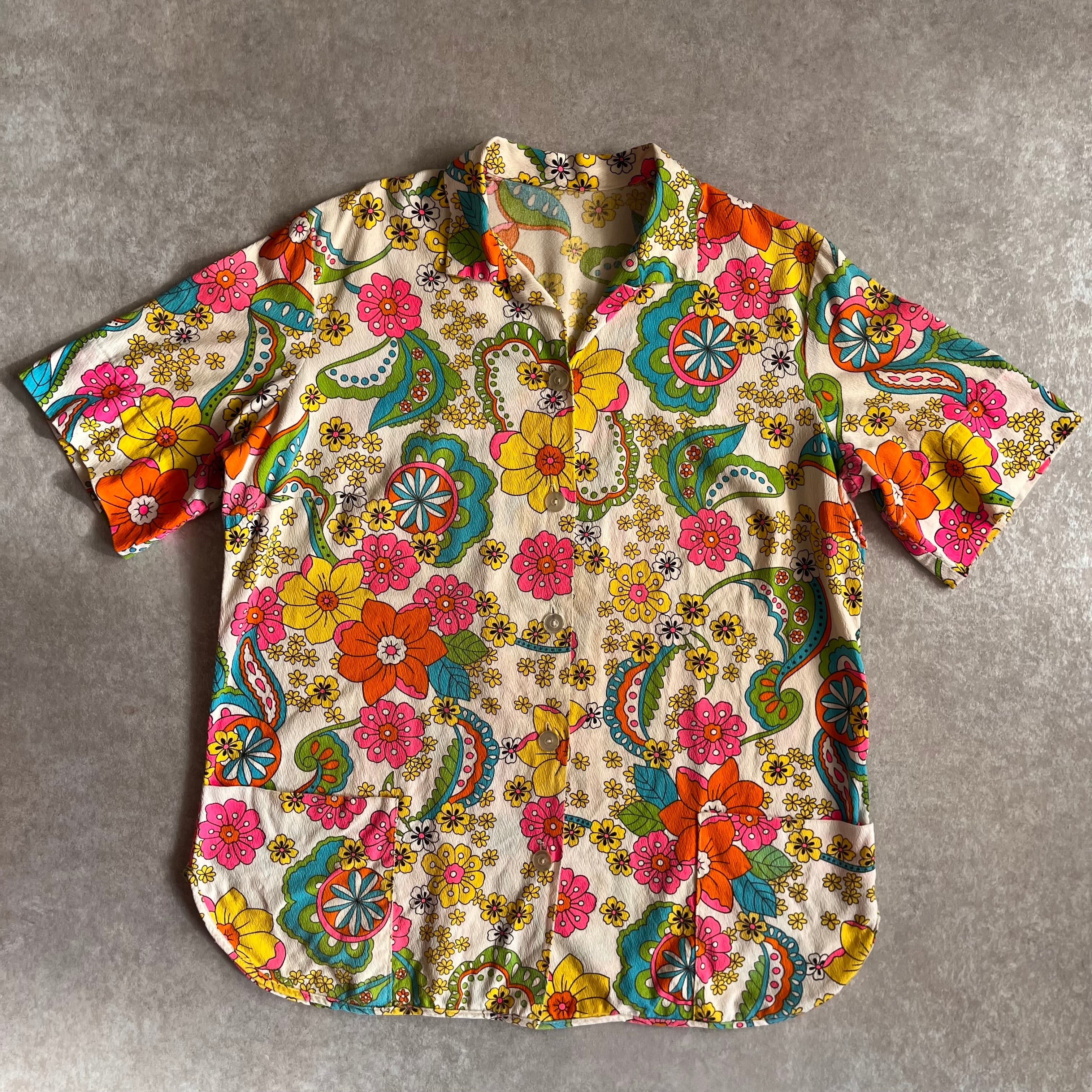 ALEXANDER HENRY S/S Flower Pattern Pajamas Shirts H192