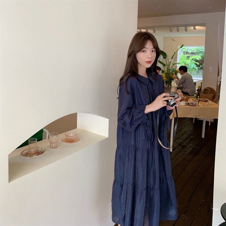 PaulineBleu(ポリーヌブルー)裾フリンジデニムジャンスカ ブルー fit=scale-down,w=1200