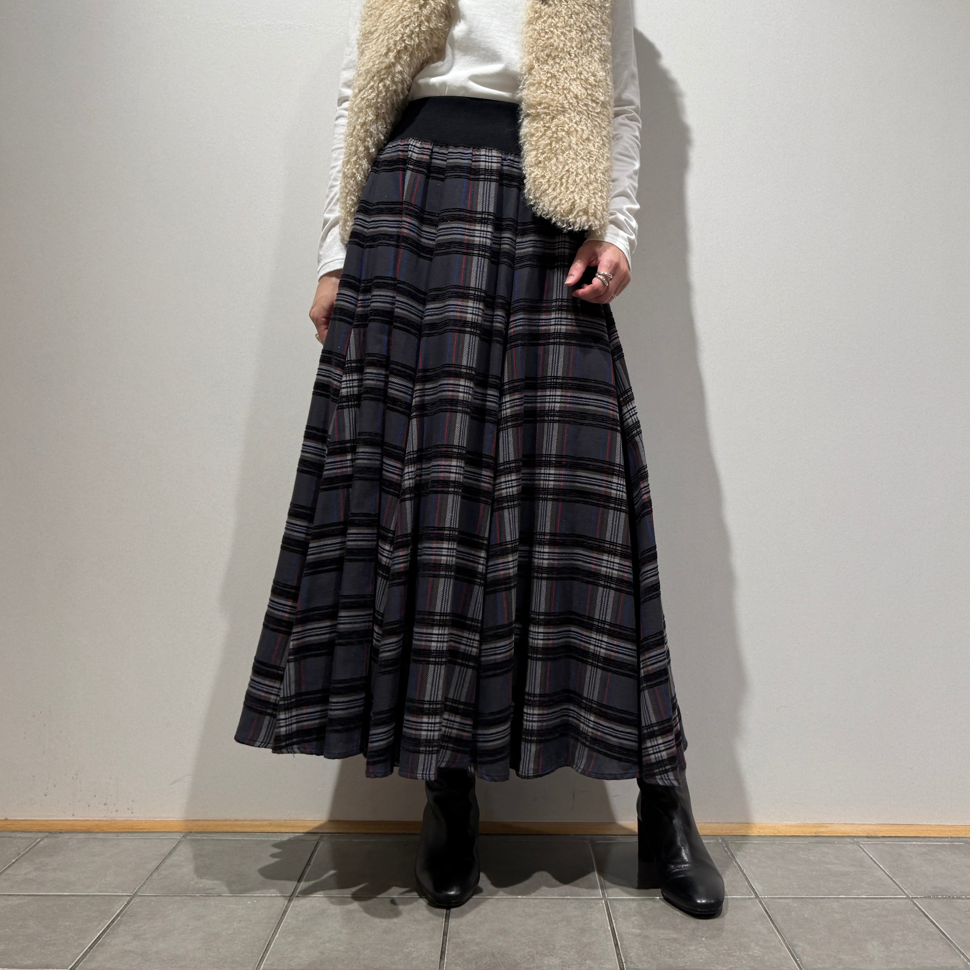 【限定店舗 / 先行予約】モールチェックウエストリブSK