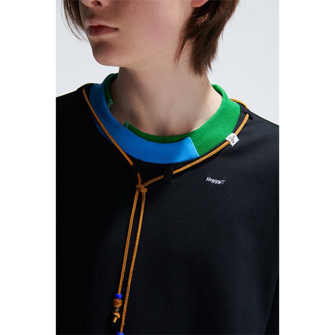 ★CONTRAST STITCH NECKLACE DESIGN T（unisex)　　　A0604