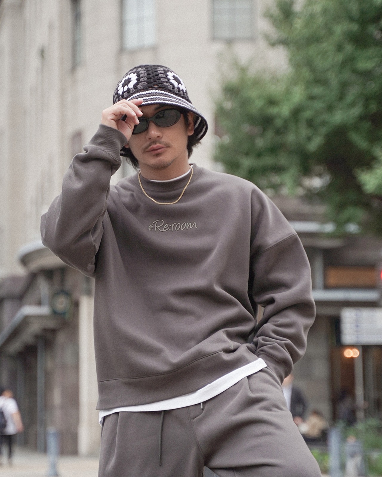 【#Re:room】3D LOGO SWEAT BIG TRAINER［REC869］