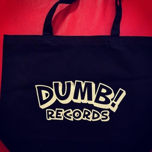 DUMB RECORDS/LOGO入りトートバック 黒