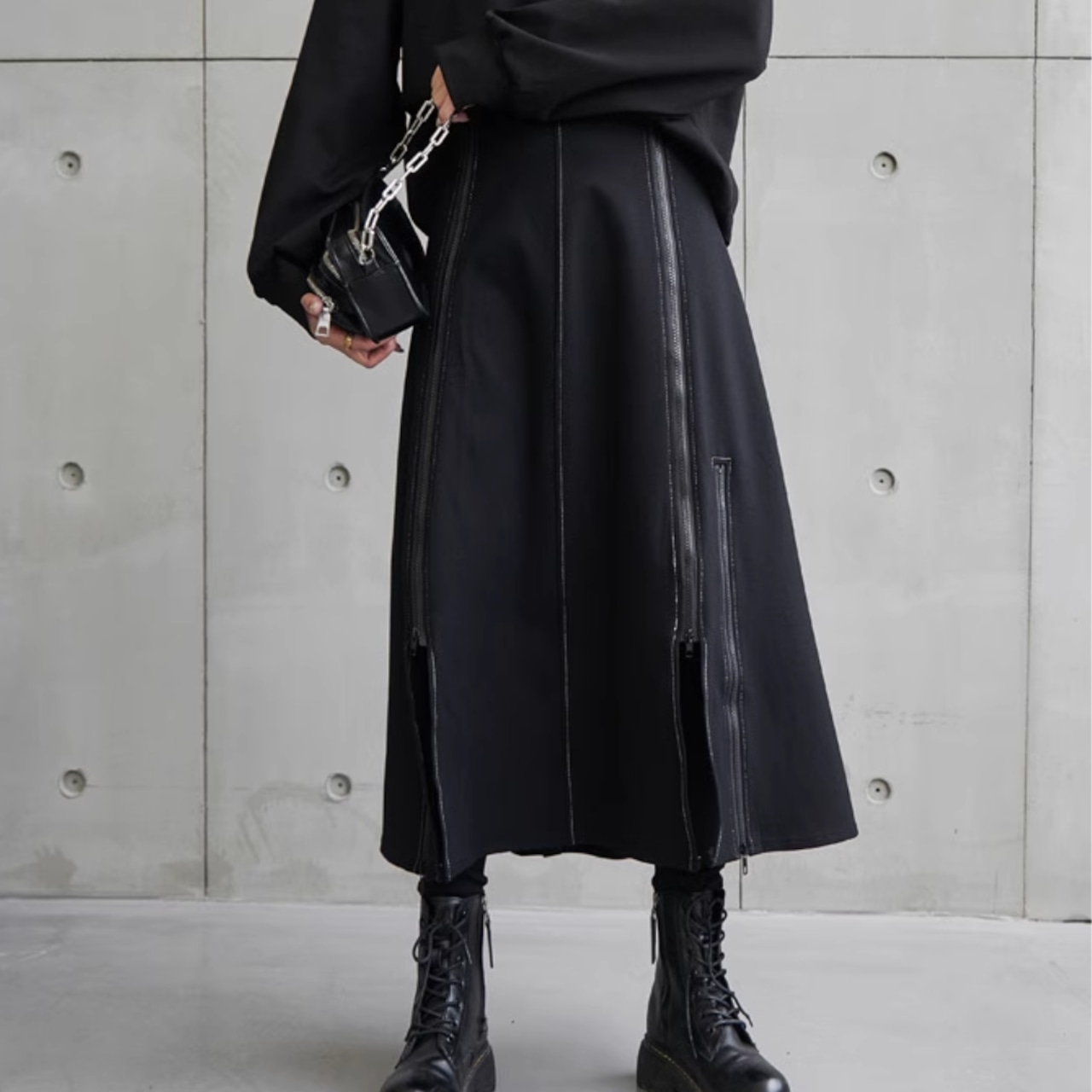 A-line skirt, slim midi skirt (ME120)