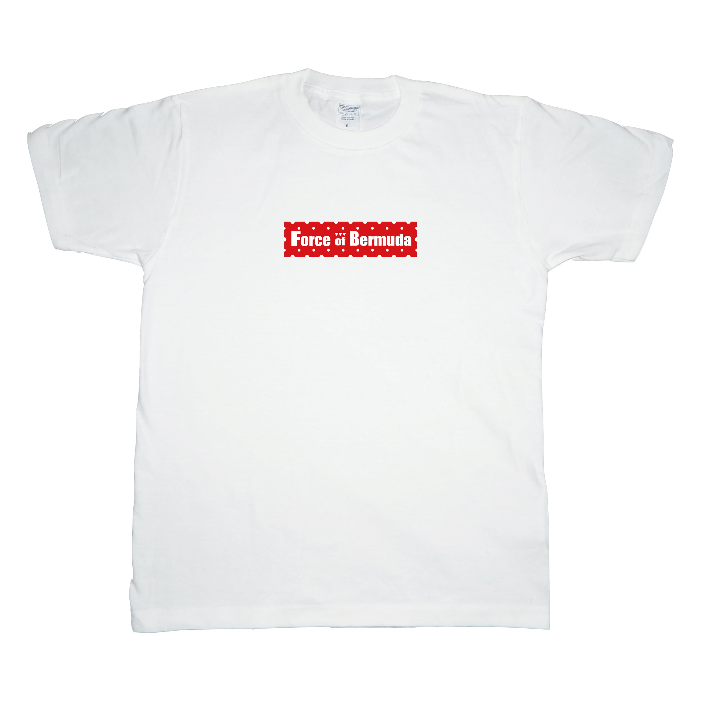 RED BOX LOGO T-shirt WHITE | Force of Bermuda