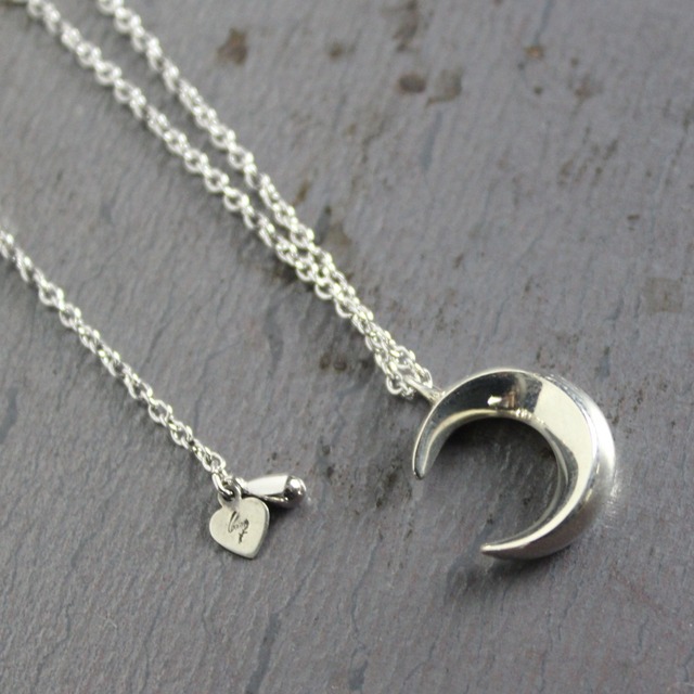 Crescent Necklace #silver(Chain Set)