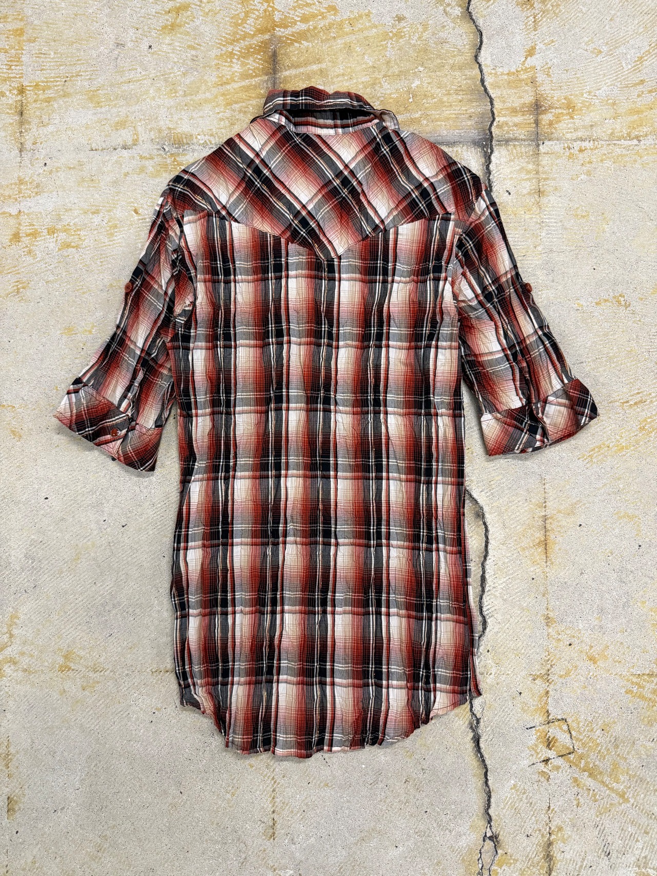 3/4 sleeve check shirts