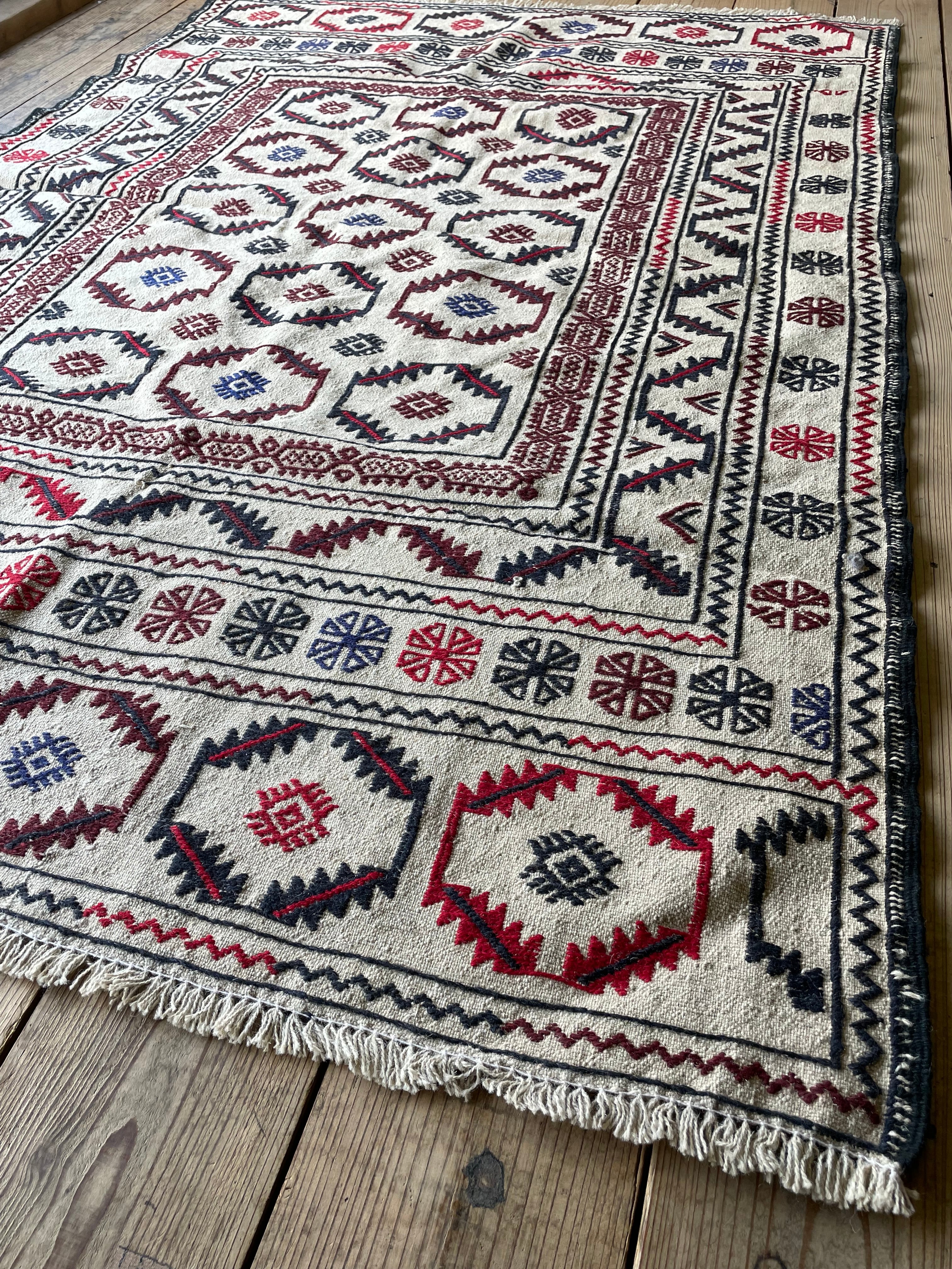 KILIM キリム ラグ スマック織 アフガニスタン 絨毯 カーペット 130