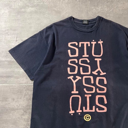 STUSSY / 00's logo print T-shirt size XL