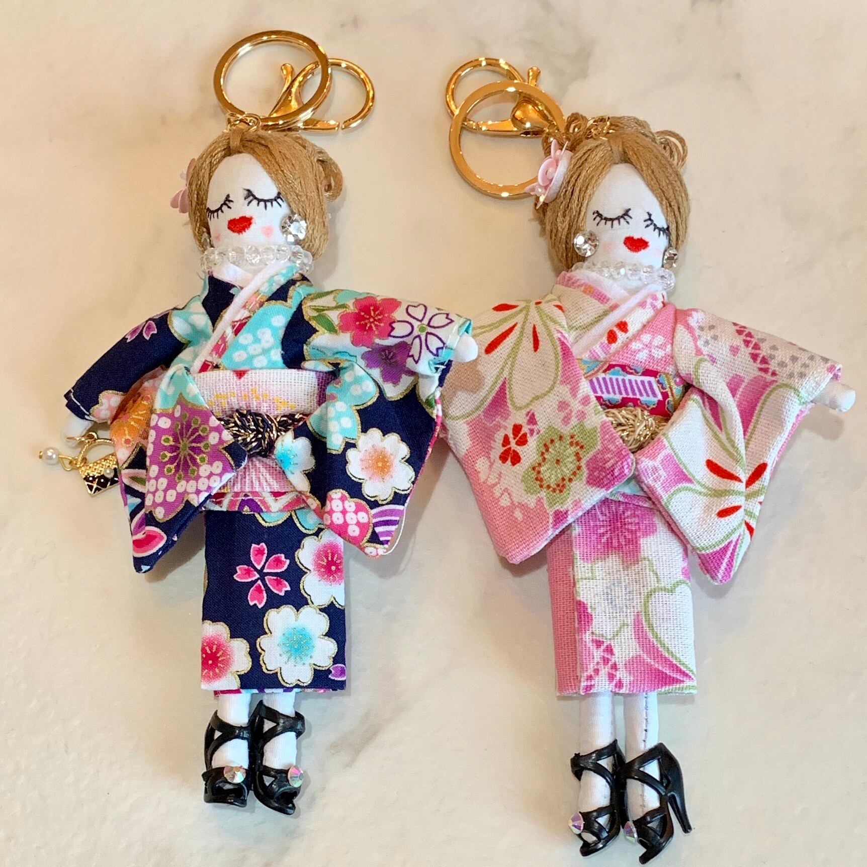 着物ドールのバッグチャーム