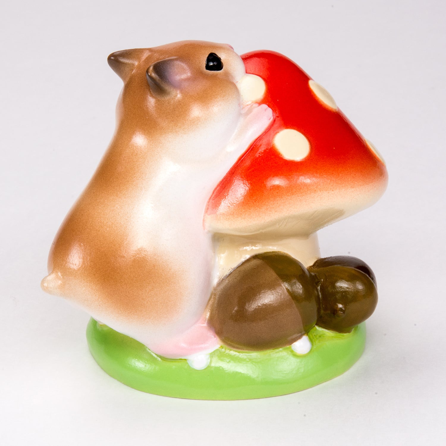 きのことハムスター どんぐり きのこ 季節飾り ハンドメイド HS