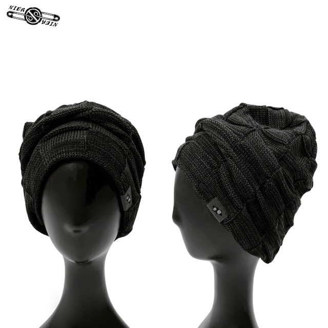 《BASE総合ショップ1位記念祭》裏ボア切替デザインニット帽