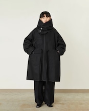 i’m here - with PIPING : M-65 Coat :Black|表裏ダブルパイピング/2WAYフード