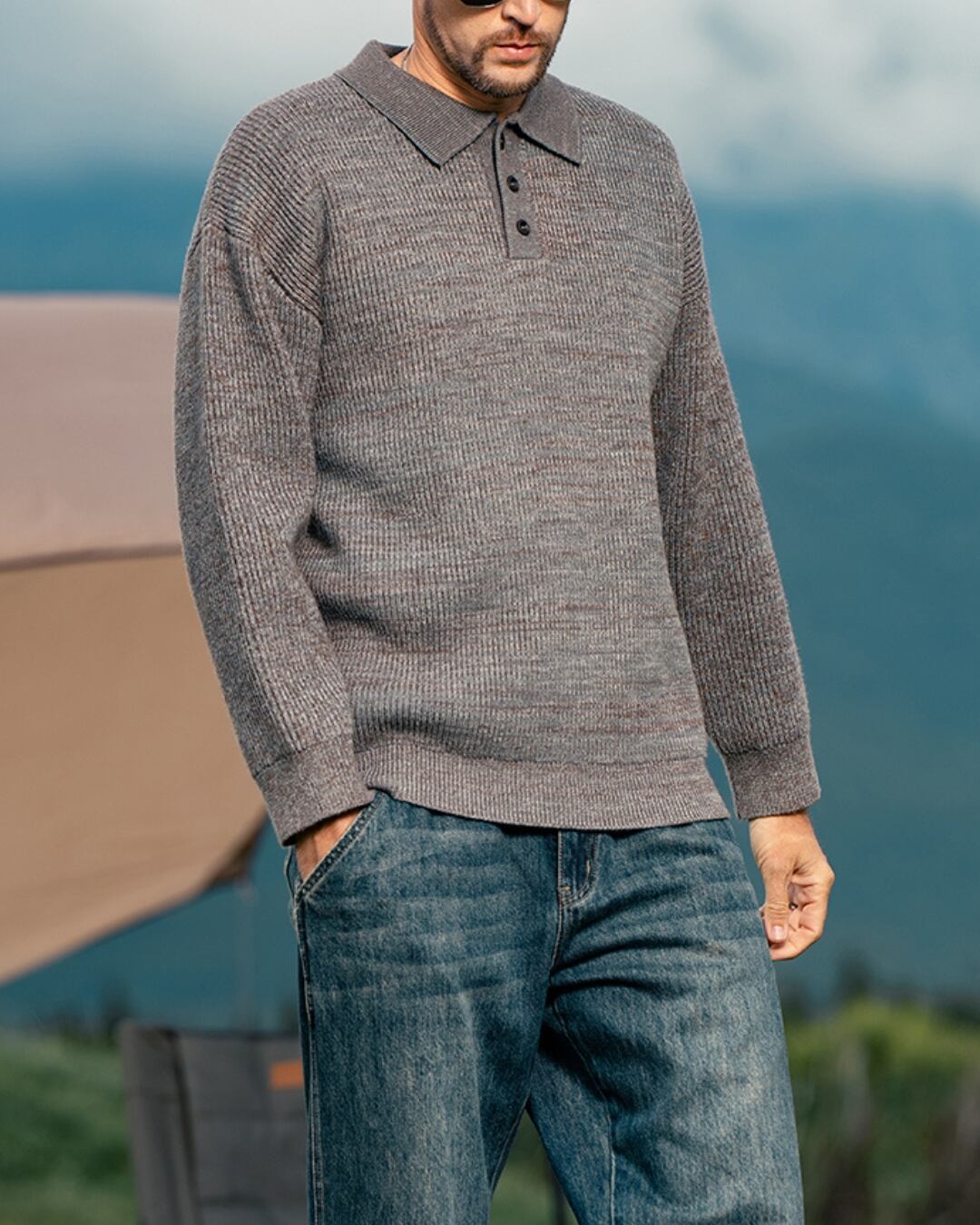 スタンダード ニットポロ 3色 E0216