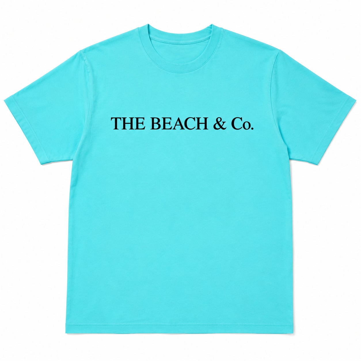 THE BEACH & Co. 速乾ドライTシャツ ティファニーブルー×ブラック