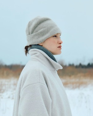chisaki(チサキ) Belly カシミヤセーブル ニットキャップ（グレー）