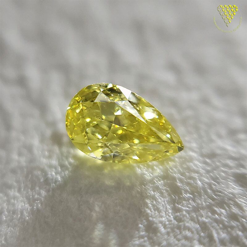 イェローダイヤモンドルース/F.INTENSE YELLOW/0.127 ct.