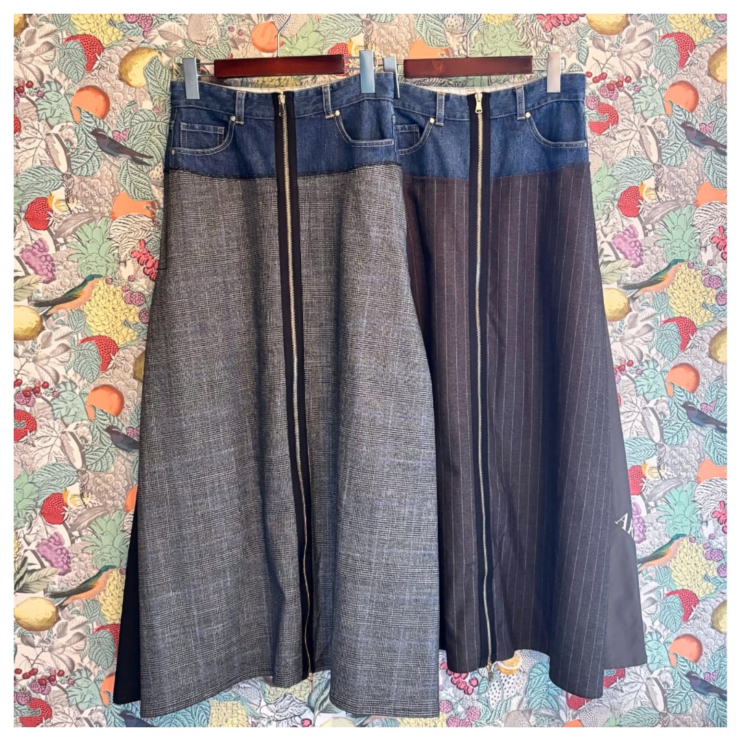 【Eimee Law】リメイクタッチZIP&サイドタックフレアスカート