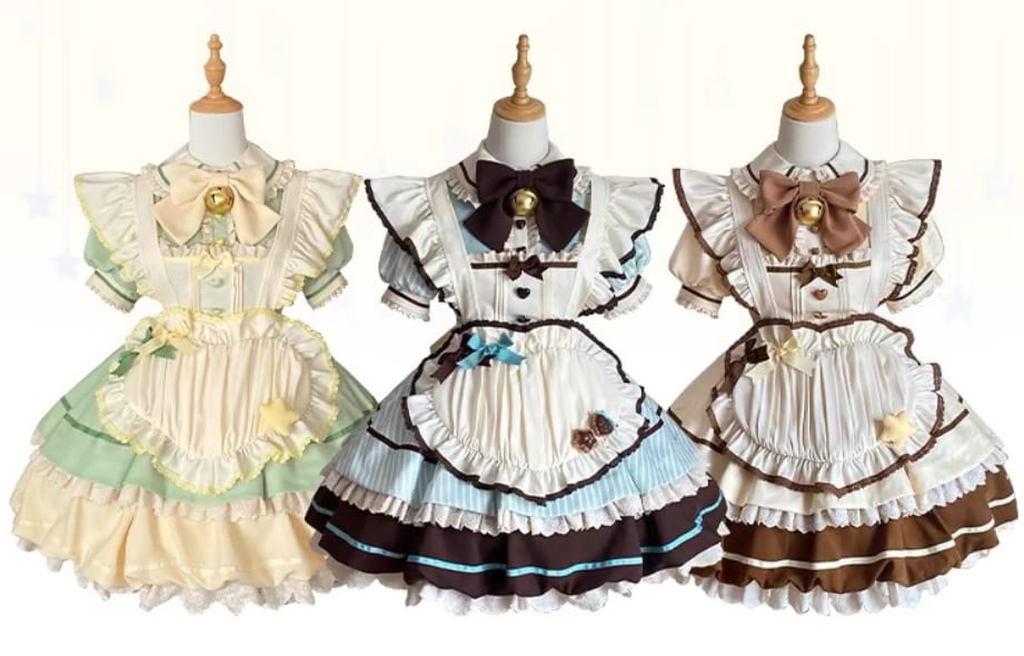 ゆめかわ♡全3カラー ハートエプロンメイド服 kos37☆ | ゆめ ゆめかわ♡全3カラー ハートエプロンメイド服 kos37☆ | ゆめ